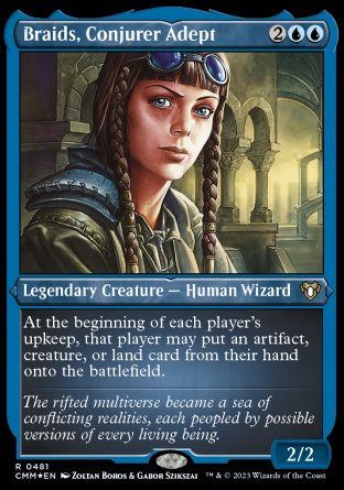 (481) Magic The Gathering Commander Masters: Extras Single: Braids, Conjurer Adept Holo Rare