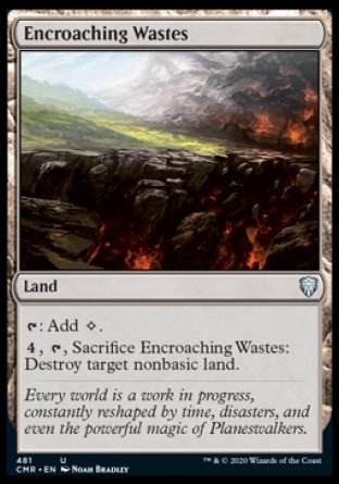 (481/361) Magic The Gathering Commander Legends: Extras Single: Encroaching Wastes  Uncommon