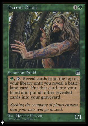 (208) Magic The Gathering The List Single: Hermit Druid  Rare