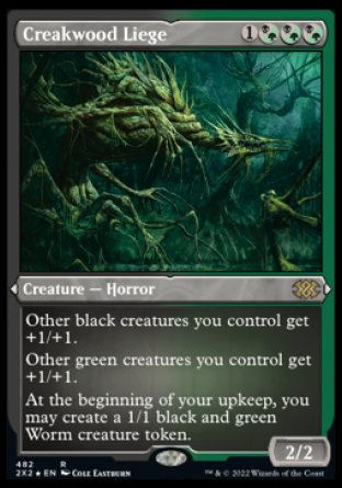 (482) Magic The Gathering Double Masters 2022: Extras Single: Creakwood Liege  Rare