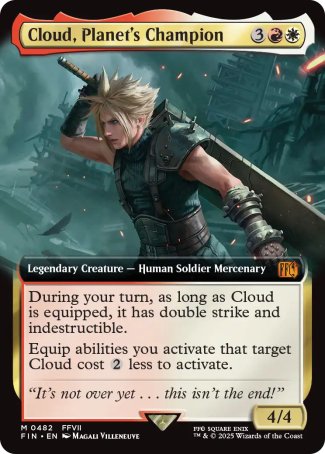 (482) Magic The Gathering Magic: The Gathering - FINAL FANTASY: Extras Single: Cloud, Planet's Champion (V.1)  Mythic