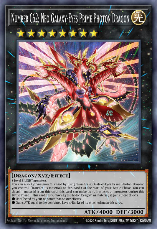 (069) YuGiOh TCG MP24: 25th Anniversary Tin: Dueling Mirrors Single: Number C62: Neo Galaxy-Eyes Prime Photon Dragon  Secret Rare
