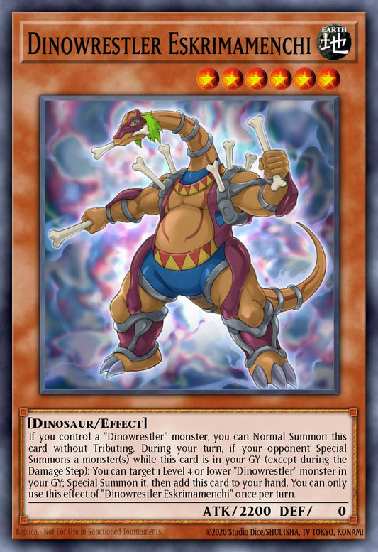 (052) YuGiOh TCG MP20: 2020 Tin of Lost Memories Mega Pack Single: Dinowrestler Eskrimamenchi  Common