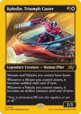 (483) Magic The Gathering Aetherdrift: First-Place Single: Kolodin, Triumph Caster  Rare
