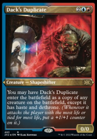 (483) Magic The Gathering Double Masters 2022: Extras Single: Dack's Duplicate Holo Rare