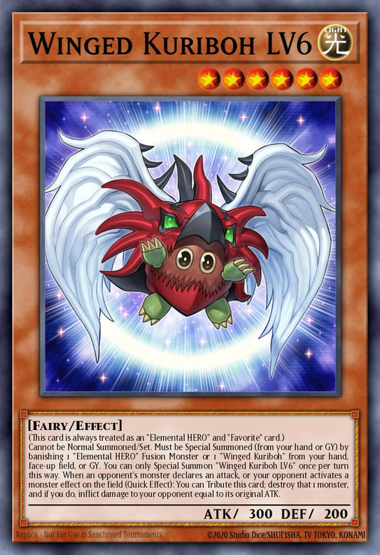(001) YuGiOh TCG BLTR: Battles of Legend: Terminal Revenge Single: Winged Kuriboh LV6 (V.1 - Secret Rare)  Secret Rare