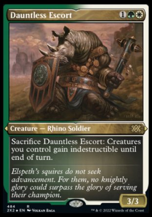 (484) Magic The Gathering Double Masters 2022: Extras Single: Dauntless Escort Holo Rare