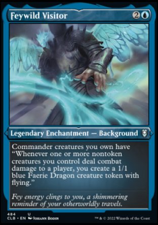 (484) Magic The Gathering Commander Legends: Battle for Baldur's Gate: Extras Single: Feywild Visitor (V.1) Holo Uncommon