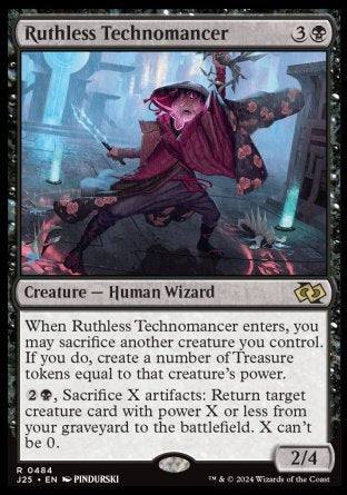 (484) Magic The Gathering Foundations Jumpstart Single: Ruthless Technomancer  Rare