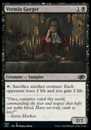 (485) Magic The Gathering Jumpstart 2022 Single: Vermin Gorger  Common