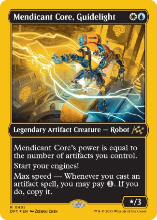 (485) Magic The Gathering Aetherdrift: First-Place Single: Mendicant Core, Guidelight  Rare