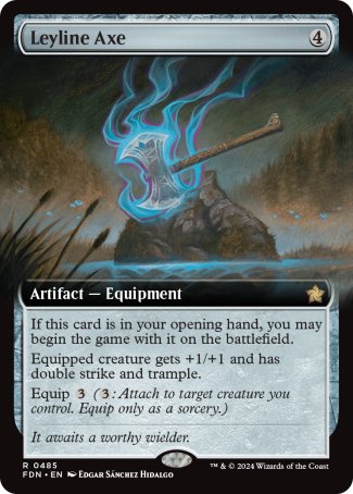 (485) Magic The Gathering Magic: The Gathering Foundations: Extras Single: Leyline Axe (V.3)  Rare