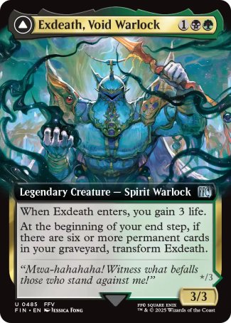 (485) Magic The Gathering Magic: The Gathering - FINAL FANTASY: Extras Single: Exdeath, Void Warlock // Neo Exdeath, Dimension's End Holo Uncommon