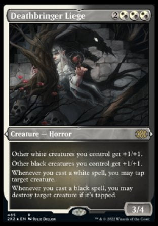 (485) Magic The Gathering Double Masters 2022: Extras Single: Deathbringer Liege  Rare