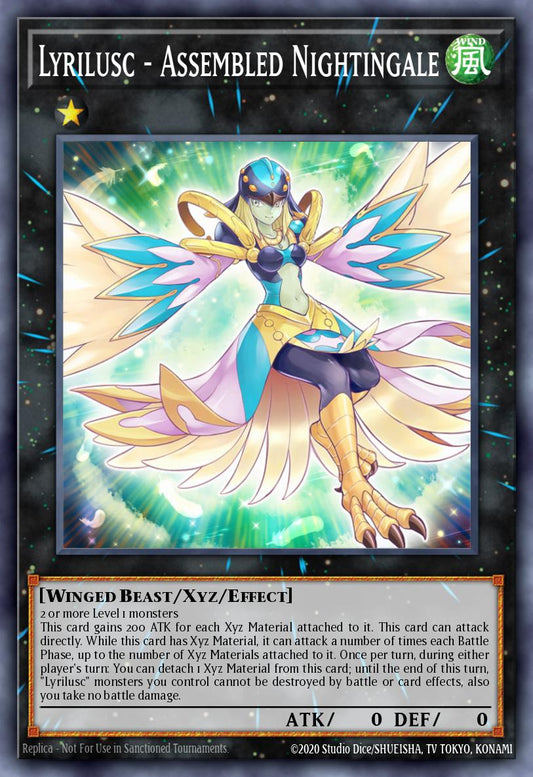 (069) YuGiOh TCG RA04: Quarter Century Stampede Single: Lyrilusc - Assembled Nightingale (V.4 - Platinum Secret Rare)  Platinum Secret Rare