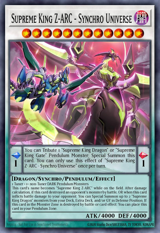 (100) YuGiOh TCG LEDE: Legacy of Destruction Single: Supreme King Z-ARC - Synchro Universe  Super Rare