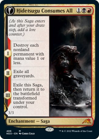 (486) Magic The Gathering Kamigawa: Neon Dynasty: Extras Single: Hidetsugu Consumes All // Vessel of the All-Consuming (V.2) Holo Mythic