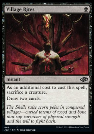 (486) Magic The Gathering Jumpstart 2022 Single: Village Rites  Common