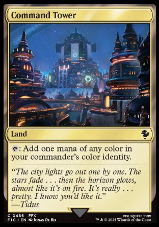 (486) Magic The Gathering Commander: Magic: The Gathering - FINAL FANTASY Single: Command Tower (V.4)  Common