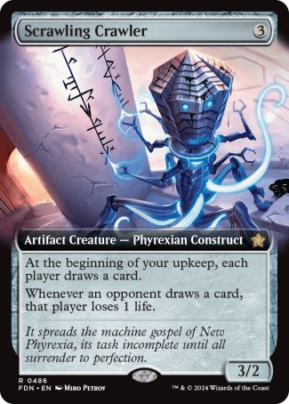 (486) Magic The Gathering Magic: The Gathering Foundations: Extras Single: Scrawling Crawler (V.3)  Rare