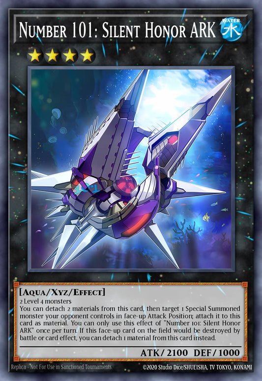(211) YuGiOh TCG RA04: Quarter Century Stampede Single: Number 101: Silent Honor ARK (V.1 - Platinum Secret Rare)  Platinum Secret Rare
