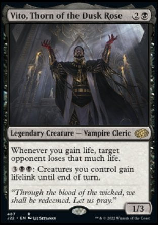 (487) Magic The Gathering Jumpstart 2022 Single: Vito, Thorn of the Dusk Rose  Rare