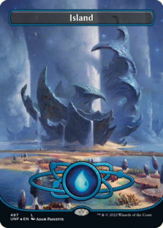 (487) Magic The Gathering Unfinity: Extras Single: Island (V.1)  Land
