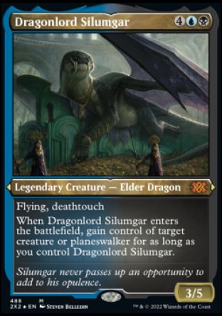 (488) Magic The Gathering Double Masters 2022: Extras Single: Dragonlord Silumgar Holo Mythic