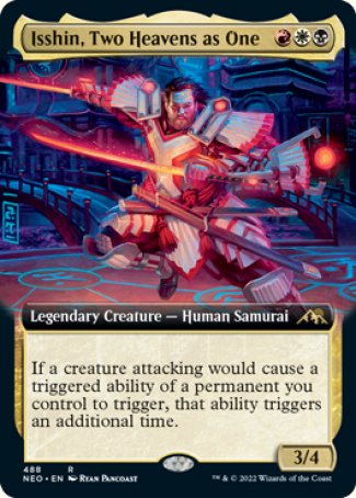 (488) Magic The Gathering Kamigawa: Neon Dynasty: Extras Single: Isshin, Two Heavens as One (V.2)  Rare