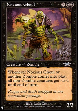 (077) Magic The Gathering The List Single: Noxious Ghoul  Uncommon