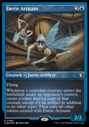 (488) Magic The Gathering Commander Masters: Extras Single: Faerie Artisans  Rare