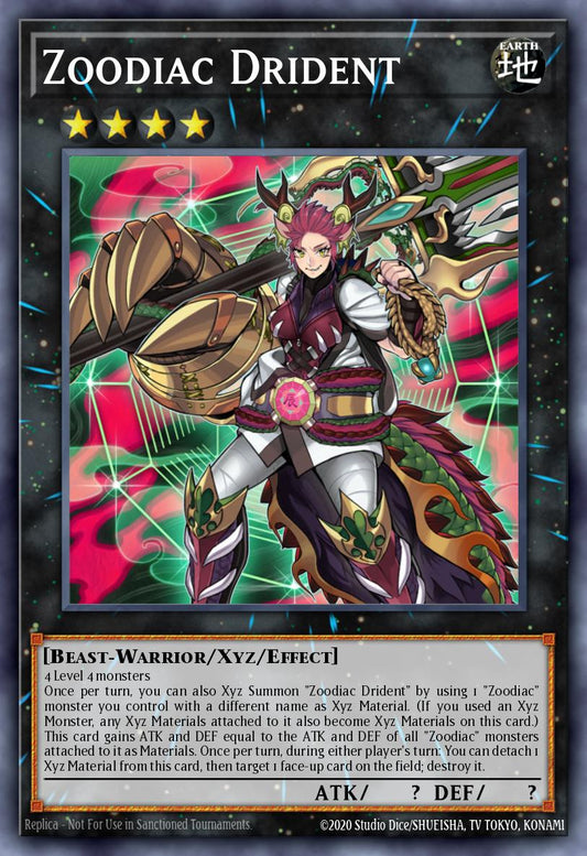 (036) YuGiOh TCG MAGO: Maximum Gold Single: Zoodiac Drident  Premium Gold Rare