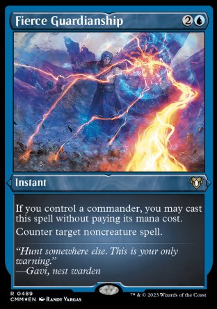 (489) Magic The Gathering Commander Masters: Extras Single: Fierce Guardianship (V.1) Holo Rare