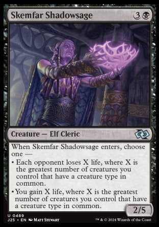 (489) Magic The Gathering Foundations Jumpstart Single: Skemfar Shadowsage  Uncommon