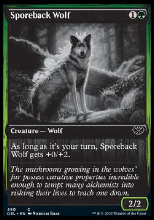 (490) Magic The Gathering Innistrad: Double Feature Single: Sporeback Wolf Holo Common