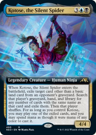 (490) Magic The Gathering Kamigawa: Neon Dynasty: Extras Single: Kotose, the Silent Spider (V.2)  Rare