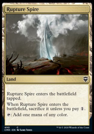 (490/361) Magic The Gathering Commander Legends: Extras Single: Rupture Spire Holo Common