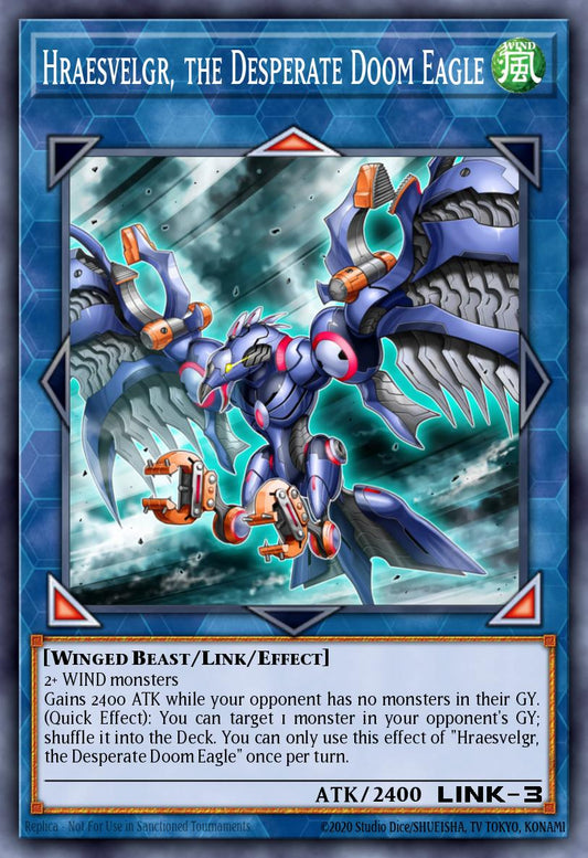 (141) YuGiOh TCG MP20: 2020 Tin of Lost Memories Mega Pack Single: Hraesvelgr, the Desperate Doom Eagle  Common