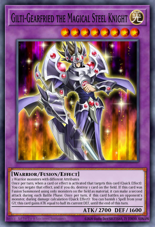 (016) YuGiOh TCG MP24: 25th Anniversary Tin: Dueling Mirrors Single: Gilti-Gearfried the Magical Steel Knight  Quarter Century Secret Rare