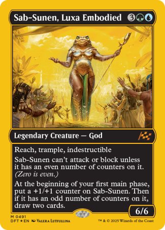(491) Magic The Gathering Aetherdrift: First-Place Single: Sab-Sunen, Luxa Embodied (V.1)  Mythic