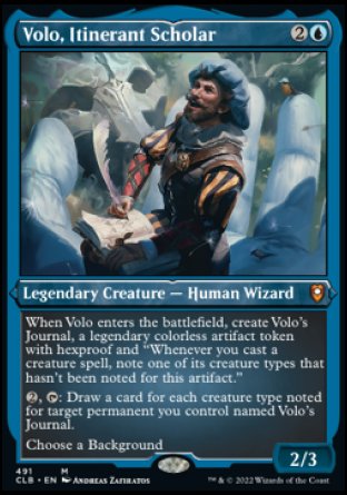 (491) Magic The Gathering Commander Legends: Battle for Baldur's Gate: Extras Single: Volo, Itinerant Scholar (V.1)  Mythic