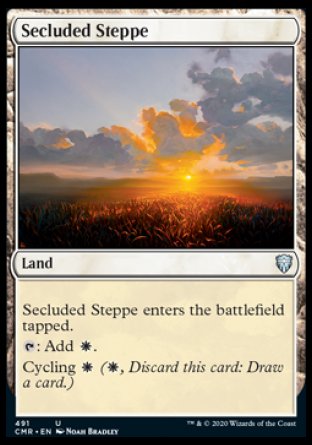 (491/361) Magic The Gathering Commander Legends: Extras Single: Secluded Steppe  Uncommon
