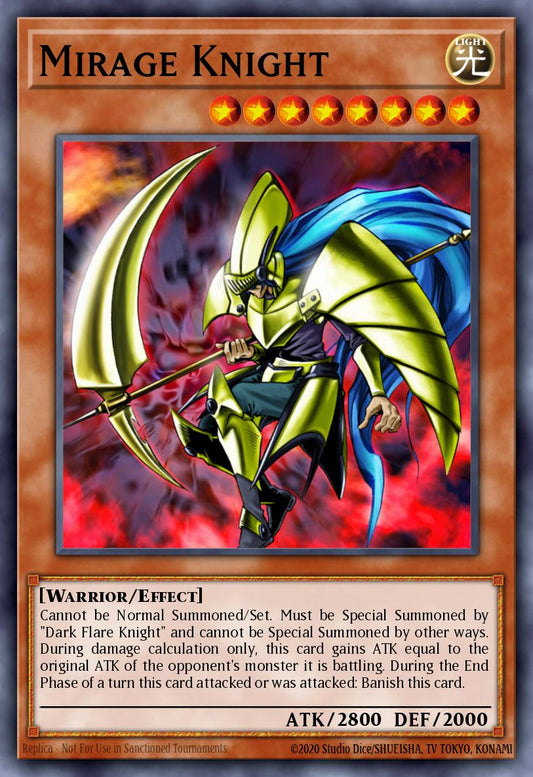 (EN018) YuGiOh TCG DCR: Dark Crisis Single: Mirage Knight (V.2 - Super Rare)  Super Rare