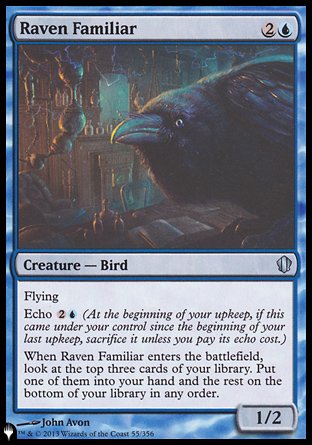 (055) Magic The Gathering The List Single: Raven Familiar  Uncommon