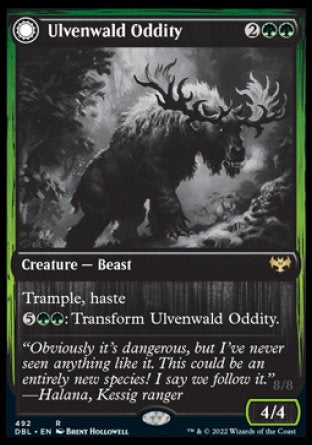 (492) Magic The Gathering Innistrad: Double Feature Single: Ulvenwald Oddity // Ulvenwald Behemoth Holo Rare