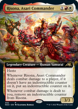 (492) Magic The Gathering Kamigawa: Neon Dynasty: Extras Single: Risona, Asari Commander (V.2)  Rare