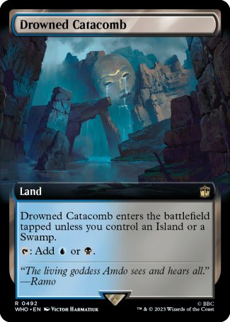 (492) Magic The Gathering Universes Beyond: Doctor Who: Extras Single: Drowned Catacomb (V.1) Holo Rare