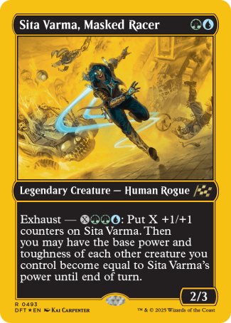 (493) Magic The Gathering Aetherdrift: First-Place Single: Sita Varma, Masked Racer  Rare