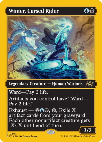 (494) Magic The Gathering Aetherdrift: First-Place Single: Winter, Cursed Rider  Rare