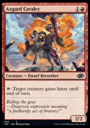 (494) Magic The Gathering Jumpstart 2022 Single: Axgard Cavalry  Common